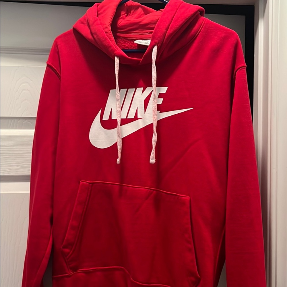 Nike Red Sweatshirt with Iconic Branding